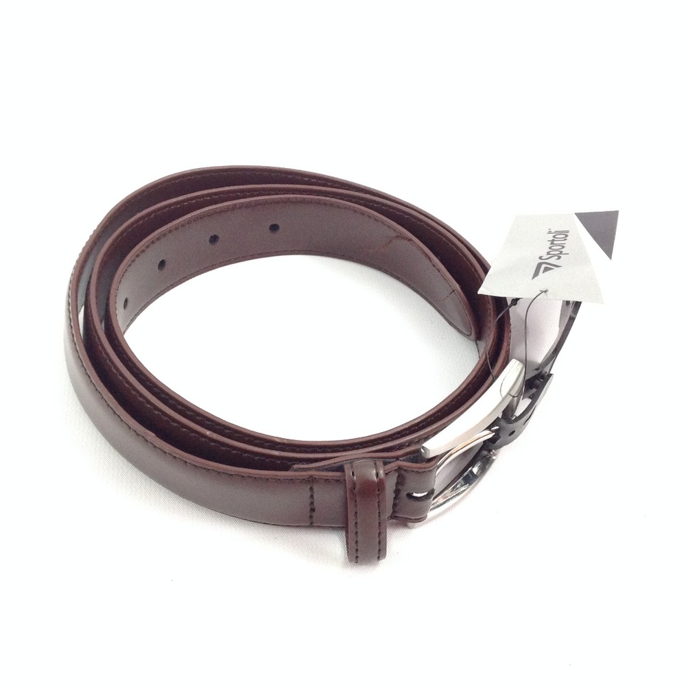Sportoli Men's Fashion Dress Belt Solid Brown OS